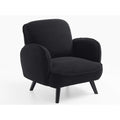 Ben Armchair Velvet Faux Sheep's Wool White