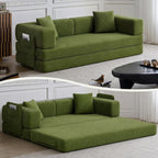 79.5" Convertible Futon Sofa Bed, Boneless Couch for Living Room